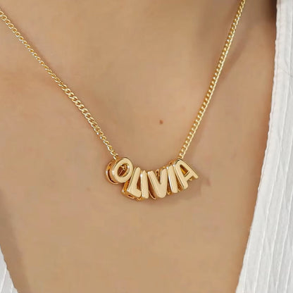 Personalized Bubble Name Necklace