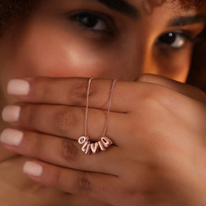 Personalized Bubble Name Necklace