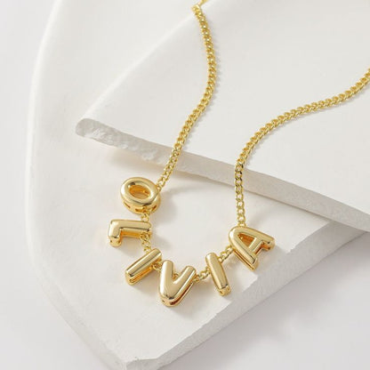 Personalized Bubble Name Necklace