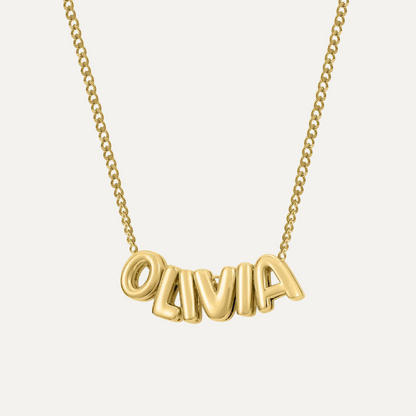 Personalized Bubble Name Necklace