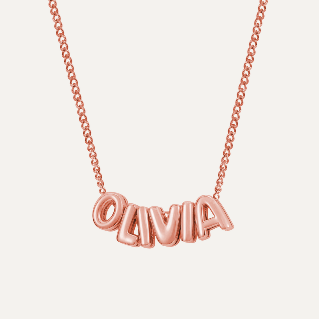 Personalized Bubble Name Necklace